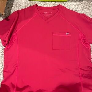 Red Scrub Top